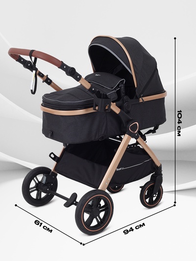 Коляска детская RANT basic "ROLLER GOLD" (2в1) RA161 черный