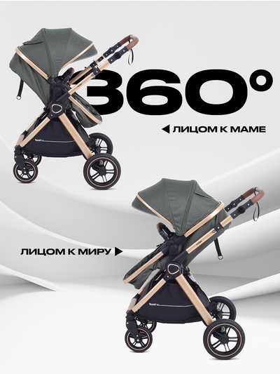 Коляска детская RANT basic "ROLLER GOLD" (2в1) RA161 оливковый