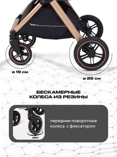 Коляска детская RANT basic "ROLLER GOLD" (2в1) RA161 оливковый