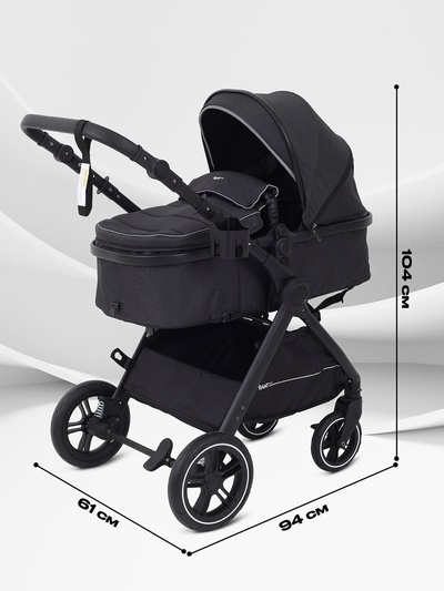 Коляска детская RANT basic "ROLLER" (2в1) RA161 черный