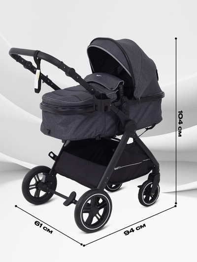 Коляска детская RANT basic "ROLLER" (2в1) RA161 серый