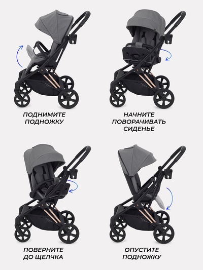 Коляска детская RANT "ACE" RA404 синий