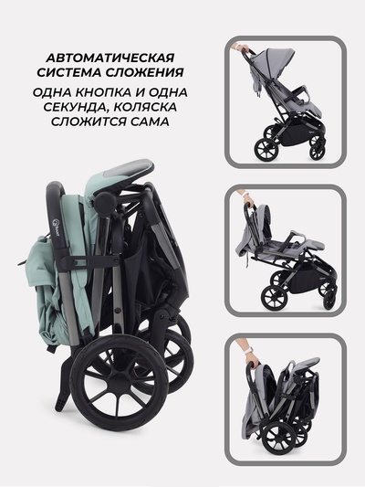 Коляска детская RANT "PIXEL" RA401 зеленый