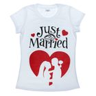 Футболка женская "Collorista" Just Married р-р. S(44) 95% хлопок 5% эластан, трикотаж - Фото 1