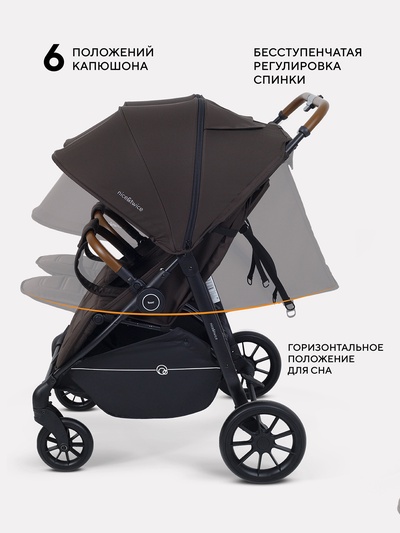 Коляска детская для близнецов RANT "Twinny" RA151 шоколад