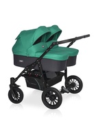 Коляска для близнецов SAXO (RIKO BASIC) 01 бирюзовый-чёрный (1 кор.) - Фото 1