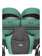 Коляска для близнецов SAXO (RIKO BASIC) 01 бирюзовый-чёрный (1 кор.) - Фото 5