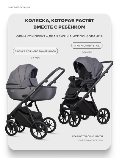 Коляска MONTANA X (2 в 1) (RIKO BASIC) 04 графит