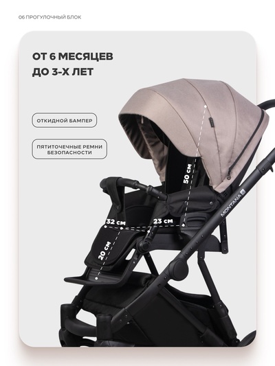 Коляска MONTANA X (2 в 1) (RIKO BASIC) 50 бежевый