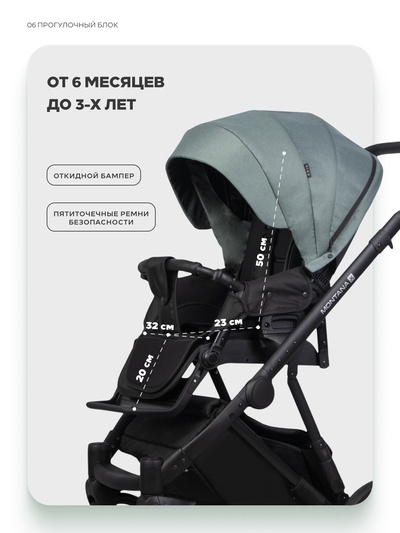 Коляска MONTANA X (2 в 1) (RIKO BASIC) 51 зеленый