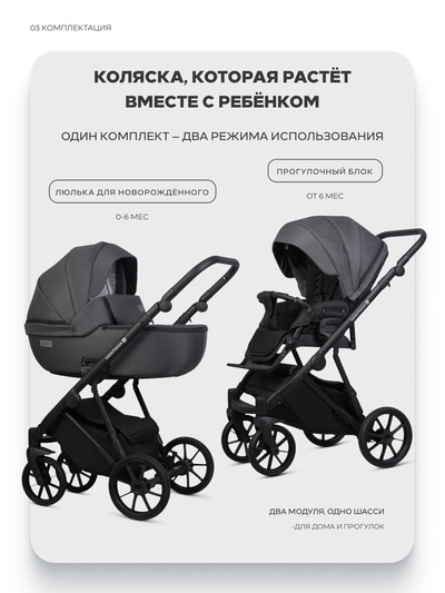 Коляска MONTANA X (2 в 1) (RIKO BASIC) 53 т. серый