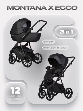 Коляска MONTANA X ECCO (2 в 1) (RIKO BASIC) 12 черный