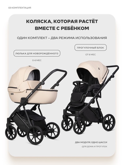 Коляска MONTANA X ECCO (2 в 1) (RIKO BASIC) 15 бежевый