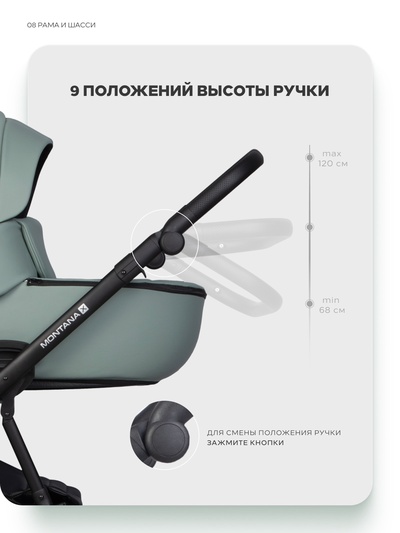 Коляска MONTANA X ECCO (2 в 1) (RIKO BASIC) 21 зеленый