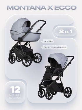 Коляска MONTANA X ECCO (2 в 1) (RIKO BASIC) 23 серый