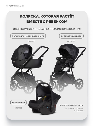 Коляска MONTANA X ECCO (3 в 1) (RIKO BASIC) 12 черный