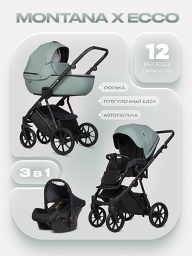 Коляска MONTANA X ECCO (3 в 1) (RIKO BASIC) 21 зеленый