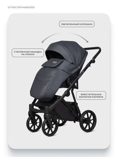 Коляска MONTANA X ECCO (3 в 1) (RIKO BASIC) 24 графит