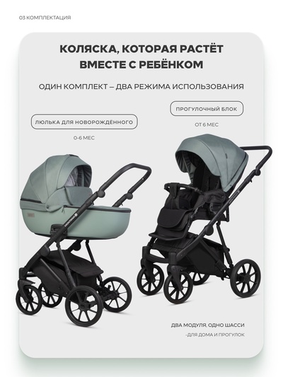 Коляска MONTANA X PLUS (2 в 1) (RIKO BASIC) 41 зеленый