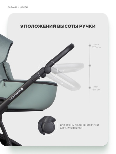 Коляска MONTANA X PLUS (2 в 1) (RIKO BASIC) 41 зеленый
