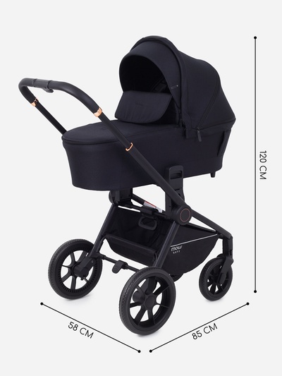 Коляска детская MOWBaby "ZOOM light" (2в1) RA086 черный