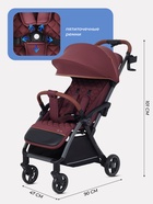 Коляска детская MOWBaby "ATOM" MB200 вишневый 11040643