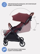 Коляска детская MOWBaby "ATOM" MB200 вишневый 11040643