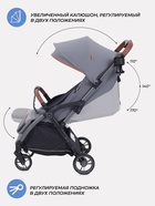 Коляска детская MOWBaby "ATOM" MB200 серый 11040646