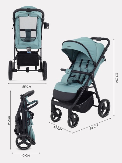 Коляска детская MOWBaby "NIMBUS" MB103 мята