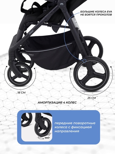 Коляска детская MOWBaby "NIMBUS" MB103 мята