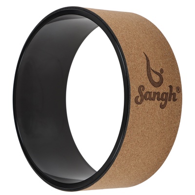 УЦЕНКА Йога-колесо Sangh «Лотос», 33×13 см, чёрное