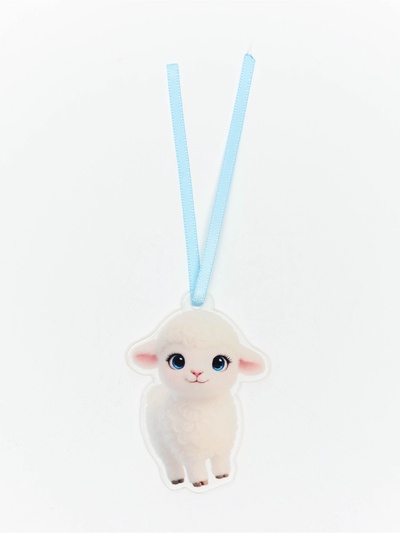 Елочная игрушка, акрил, 4.2×6 см «Барашек»