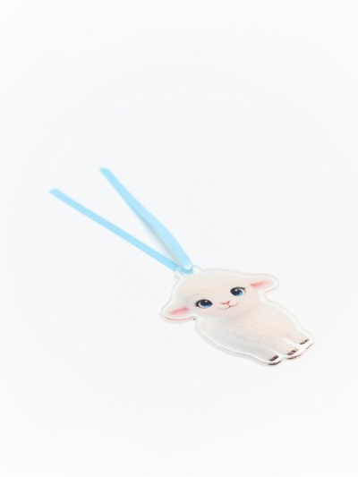 Елочная игрушка, акрил, 4.2×6 см «Барашек»