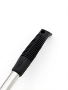 Грабли веерные металлические, раздвижные, с черенком, на пластиковой основе - Фото 4