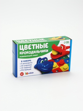 УЦЕНКА Развивающий набор «Цветные крокодильчики», 3+ 11053572