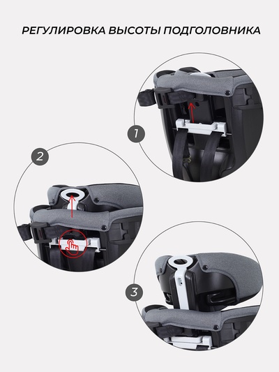 Автокресло MOWBaby UB616 "MOTION" isofix (40-150см) светло-серый