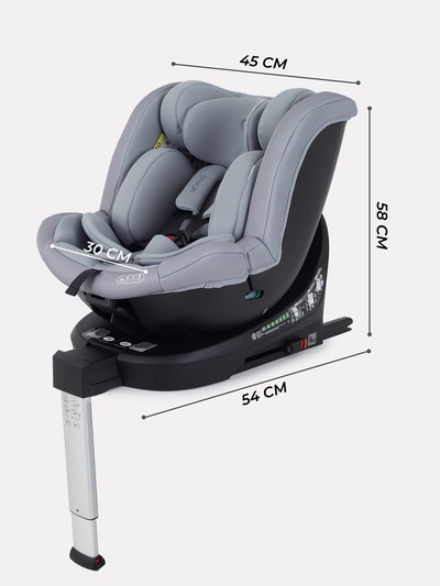 Автокресло MOWBaby AY959 Pro "STAGE" isofix (40-150см) серый