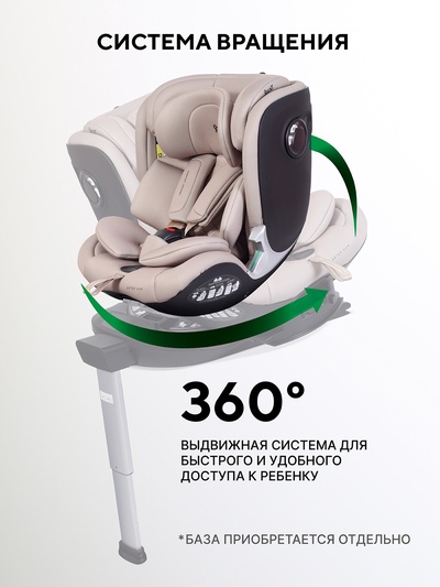 Автокресло RANT AY969 "ASTER MAX" (40-125см) бежевый без базы