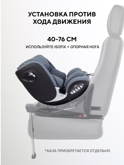 Автокресло RANT AY969 "ASTER MAX" (40-125см) графит без базы