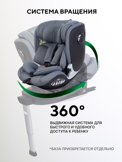 Автокресло RANT AY969 "ASTER MAX" (40-125см) графит без базы
