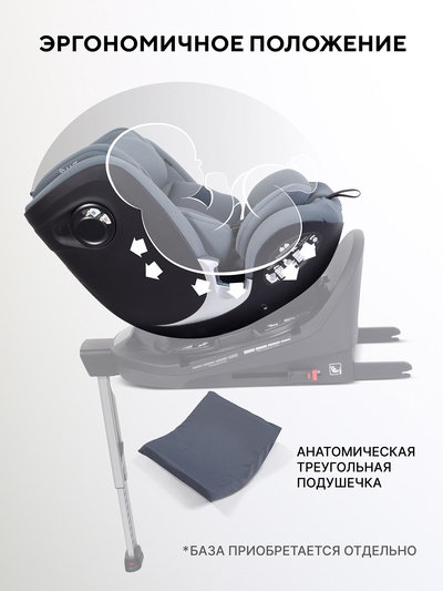Автокресло RANT AY969 "ASTER MAX" (40-125см) графит без базы