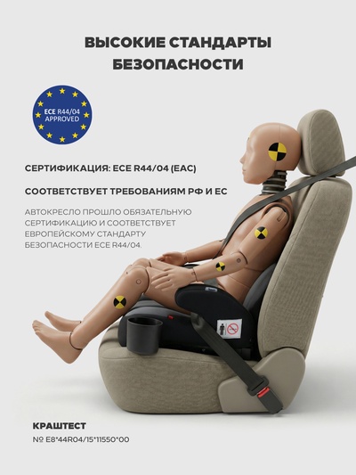 Автокресло RANT ZY13B "MICRO max" (гр.3/22-36кг) серый