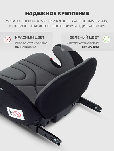 Автокресло RANT ZY13B "MICRO max" (гр.3/22-36кг) серый