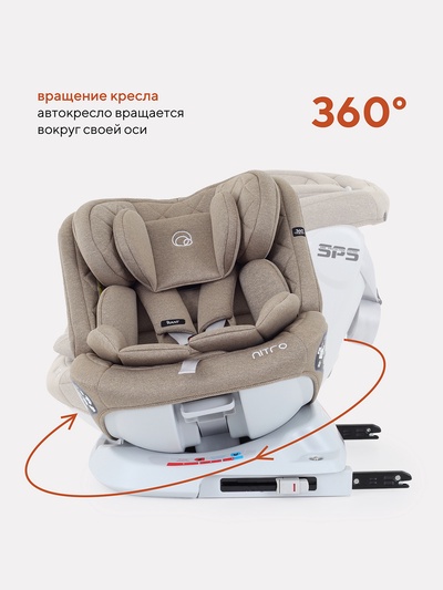 Автокресло RANT UB619 "NITRO" isofix группа 0+-1-2-3  (0-36 кг) бежевый