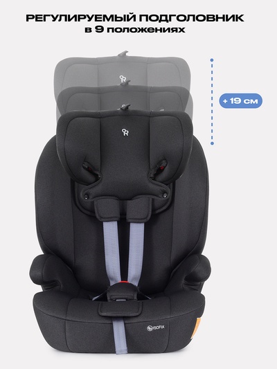 Автокресло RANT basic ZY27F "Apex" isofix группа 1-2-3 (9-36 кг) серый
