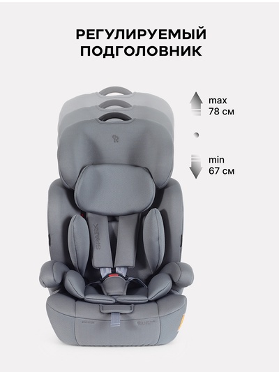 Автокресло RANT basic ZY10 "Spark Next" группа 1-2-3 (9-36 кг) серый