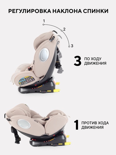 Автокресло RANT basic YC06 "Twist Next" isofix группа 0+-1-2-3 (0-36 кг) бежевый