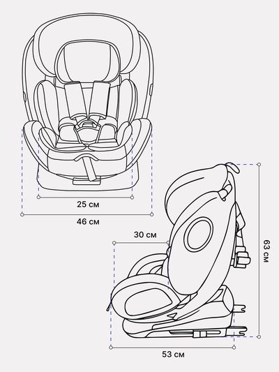 Автокресло RANT basic YC06 "Twist Next" isofix группа 0+-1-2-3 (0-36 кг) серый