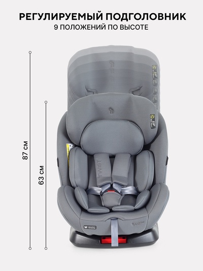 Автокресло RANT basic YC06 "Twist Next" isofix группа 0+-1-2-3 (0-36 кг) серый
