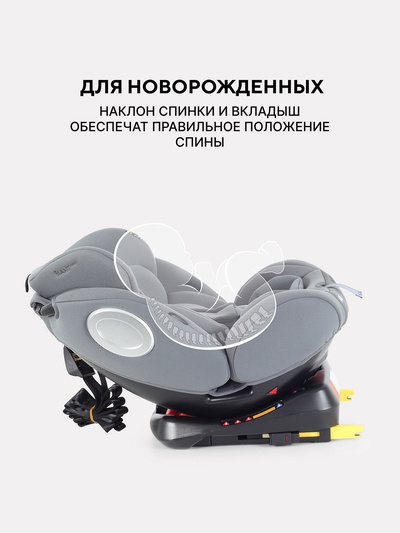 Автокресло RANT basic YC06 "Twist Next" isofix группа 0+-1-2-3 (0-36 кг) серый